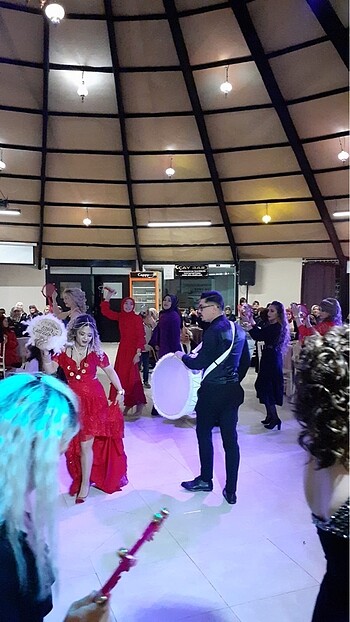 38 Beden kırmızı Renk Kına elbisesi