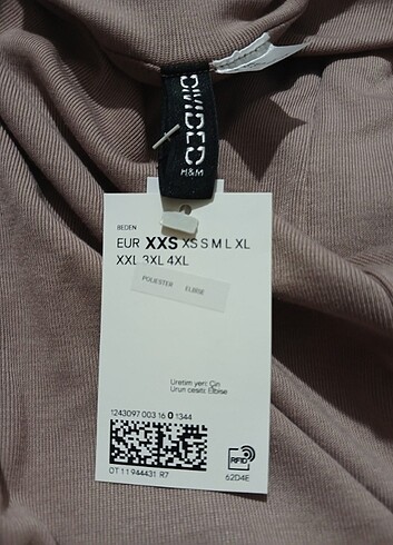 xs Beden camel Renk H&M straplez elbise