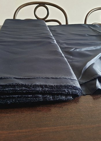 Polyester astar kumaş çift en. Renk koyu lacivert - Görsel 7