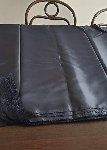 Polyester astar kumaş çift en. Renk koyu lacivert - Görsel 3