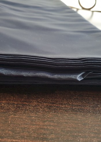 Polyester astar kumaş çift en. Renk koyu lacivert - Görsel 5