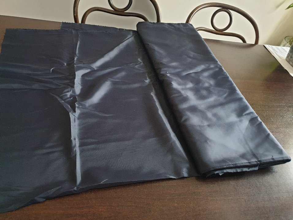 Polyester astar kumaş çift en. Renk koyu lacivert - Görsel 4