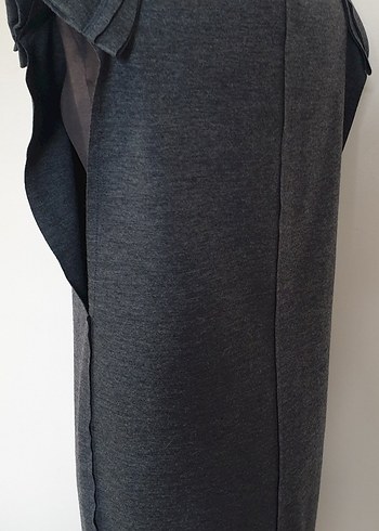 İtalyan Özel Tasarım Lycralı Elbise %80 Lana - Görsel 8