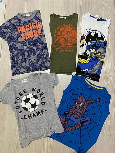 5 adet tshirt 4-5 yaş