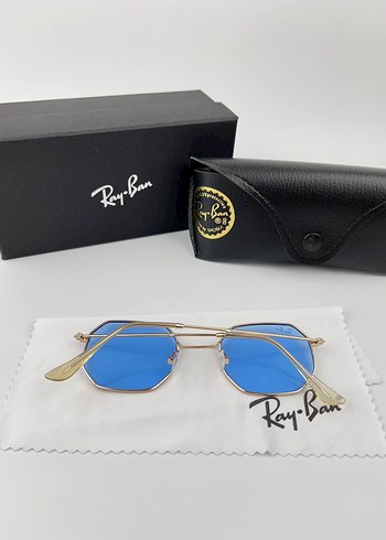  Beden Ray-Ban Mavi Parlak Erkek Güneş Gözlüğü