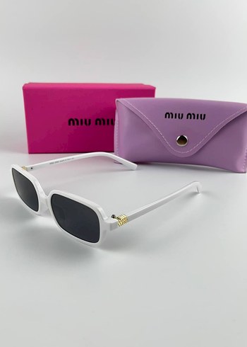 Beden Miu Miu Beyaz Minimalist Kadın Güneş Gözlüğü