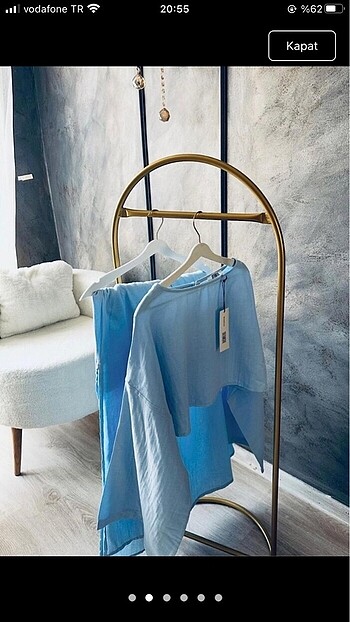 Etek&bluz takım bebe mavisi (L beden) - Görsel 2