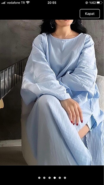 Etek&bluz takım bebe mavisi (L beden) - Görsel 5