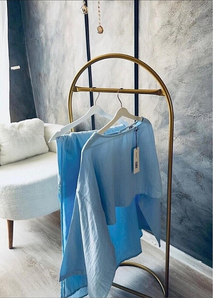 Etek&bluz takım bebe mavisi (L beden) - Görsel 2