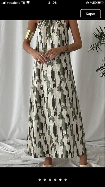 Saten uzun elbise (Lbeden) - Görsel 5