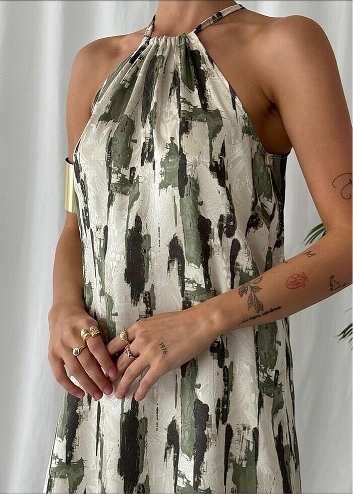 Saten uzun elbise (Lbeden) - Görsel 2