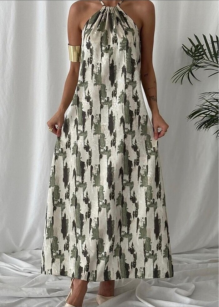 Saten uzun elbise (Lbeden) - Görsel 3