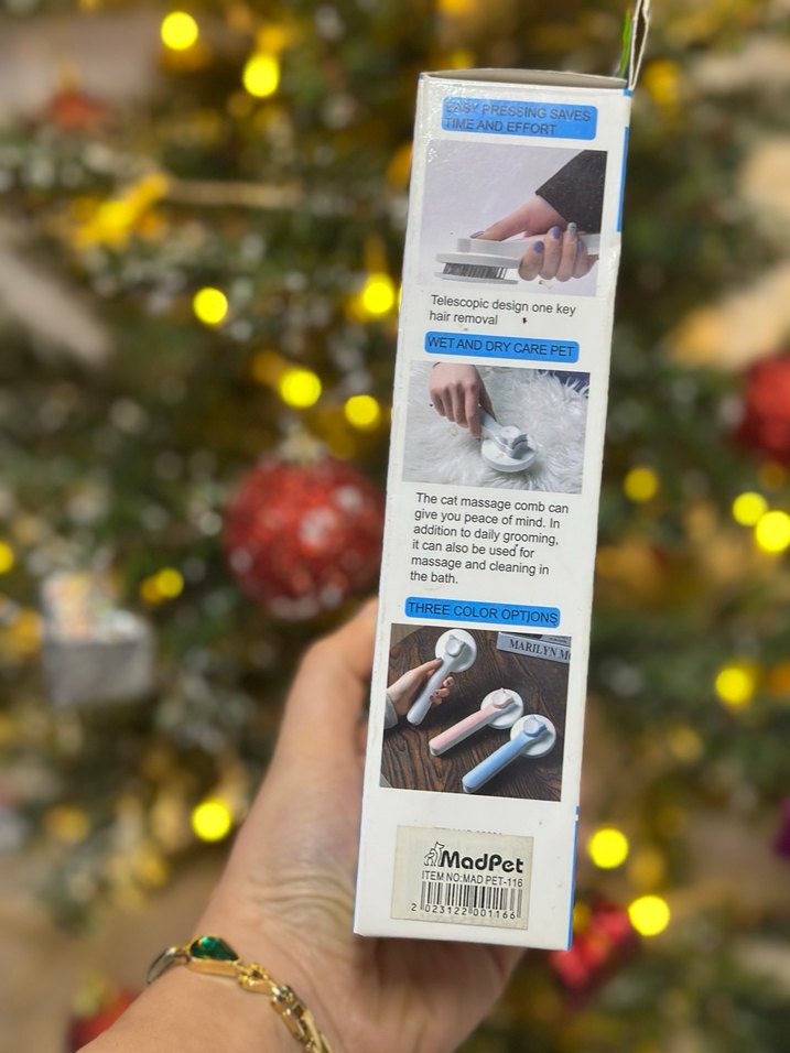 Tek Tuşla Temizlenen Evcil Hayvan Tarak & Masaj Fırçası - Görsel 5