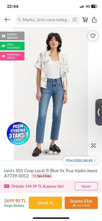 Orjinal Levi?s 501 jean
