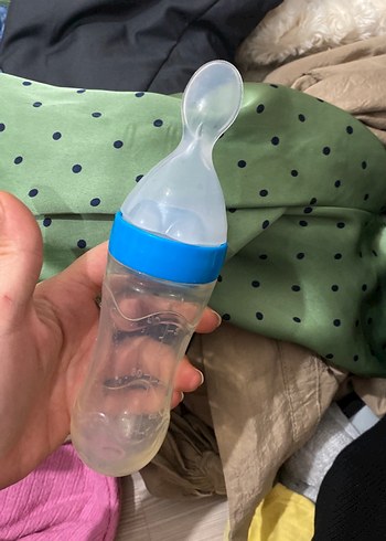 Mavi Bebek Kaşıklı Biberon - Görsel 2