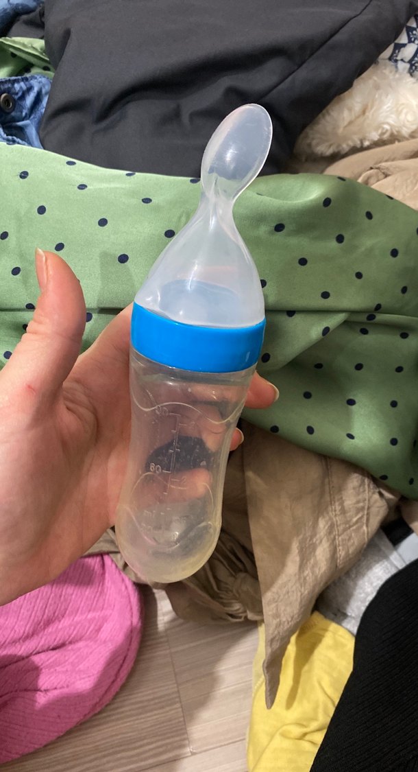 Mavi Bebek Kaşıklı Biberon - Görsel 3