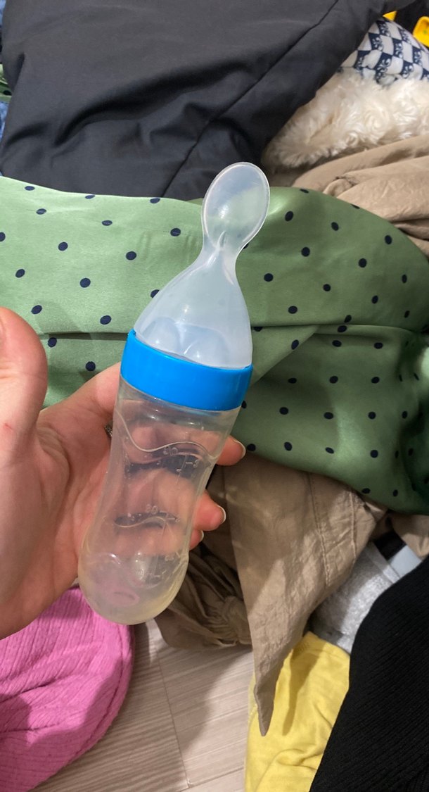 Mavi Bebek Kaşıklı Biberon - Görsel 2