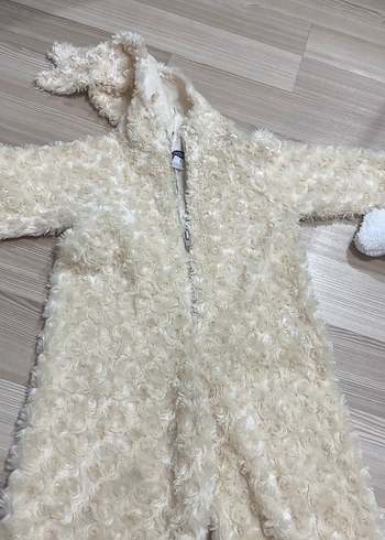 Beyaz Kürklü Bebek Tulumu - Görsel 4