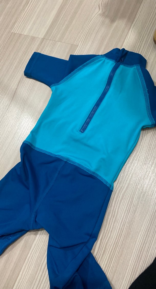 Erkek Çocuk Kısa Kollu Mavi Mayo - Görsel 3