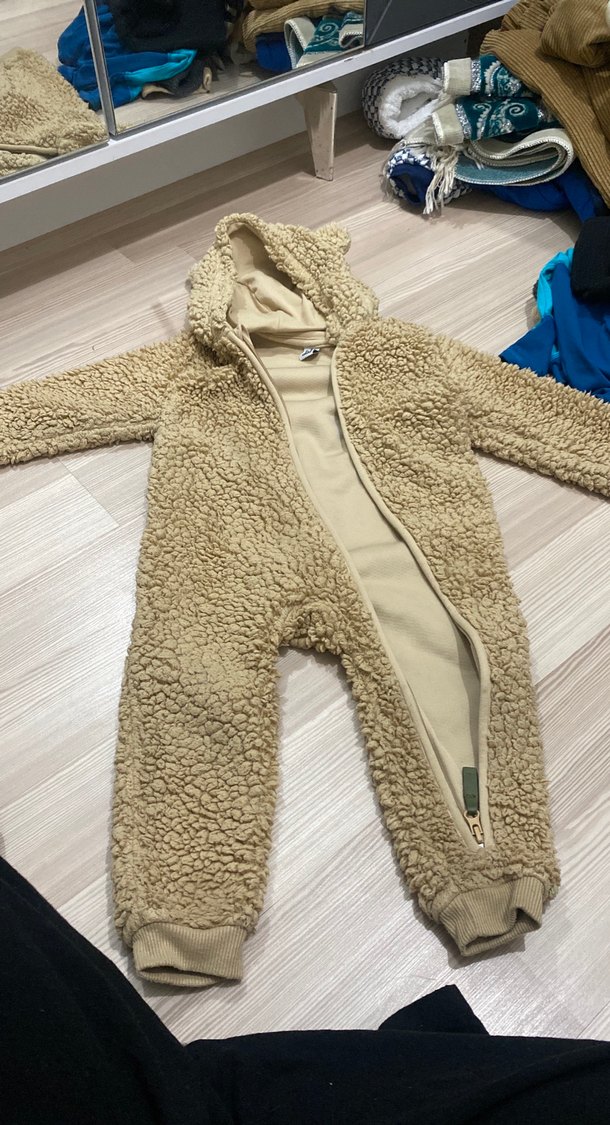 Kürklü Kapüşonlu Bebek Kayak Tulumu - Görsel 2