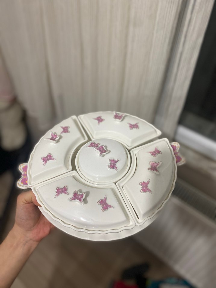 Beyaz kahvaltılık Tabak Seti - Görsel 2