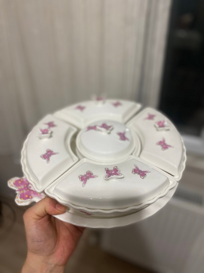 Beyaz kahvaltılık Tabak Seti - Görsel 3