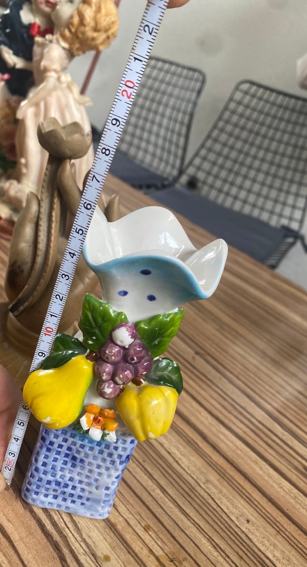 Mavi Pastel Renkli Meyve Figürü tütsülük yada vazo - Görsel 5