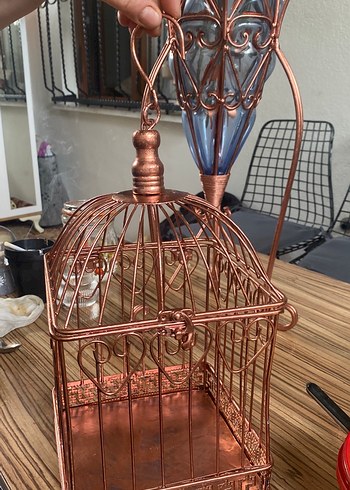 Altın Renkli Metal Kafes Sepet - Görsel 3