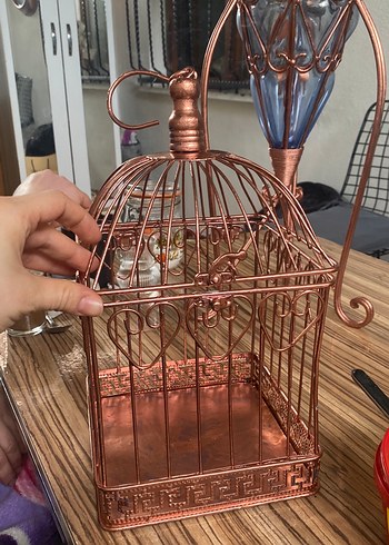 Altın Renkli Metal Kafes Sepet - Görsel 7