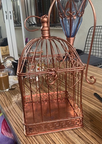 Altın Renkli Metal Kafes Sepet - Görsel 5