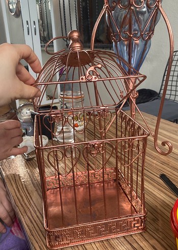 Altın Renkli Metal Kafes Sepet - Görsel 6