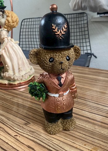 Kahverengi Ayıcık Figürlü Dekoratif Süs porselen - Görsel 3