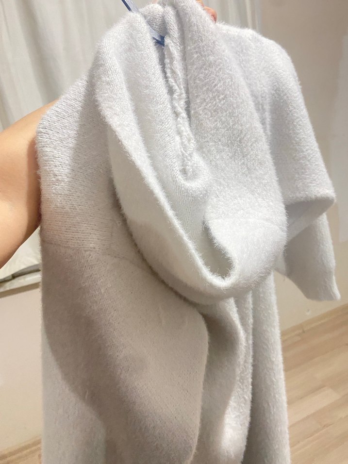 Kadın Örgü Beyaz uzun hırka - Görsel 2