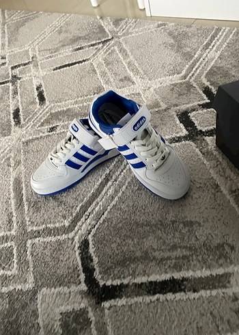 Adidas Adidas Mavi Beyaz Platform Tabanlı Spor Ayakkabı