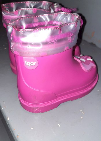 Kız Çocuk Pembe Fil Desenli Lastik Bot - Görsel 4