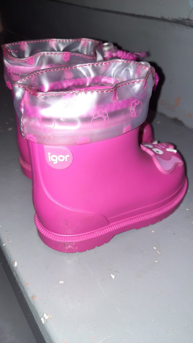 Kız Çocuk Pembe Fil Desenli Lastik Bot - Görsel 4