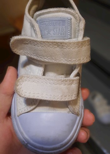 Kız Çocuk Beyaz Cırtcırtlı Spor Ayakkabı - Görsel 3