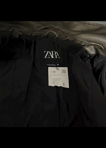 Zara Siyah Deri Midi Ceket