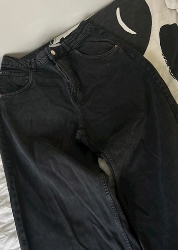 Kadın Siyah Bol Kesim pantolon - Görsel 2