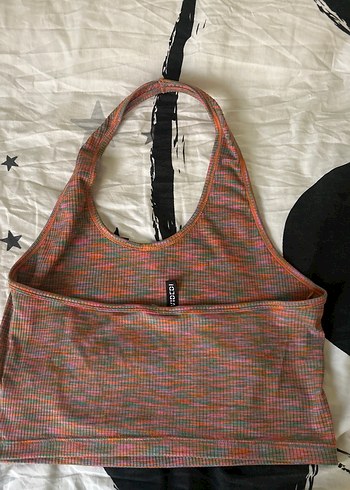 Kadın Çok Renkli Örme Straplez Atlet - Görsel 2