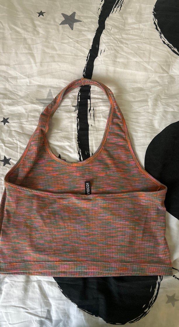 Kadın Çok Renkli Örme Straplez Atlet - Görsel 2