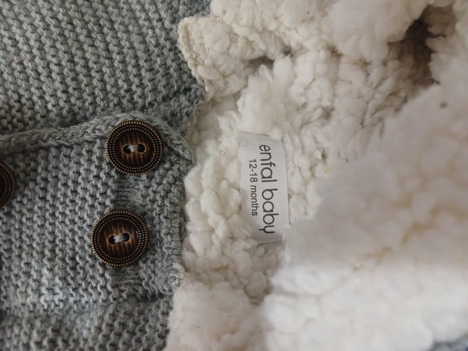 Gri Örgü Erkek Bebek Tulumu - Görsel 4