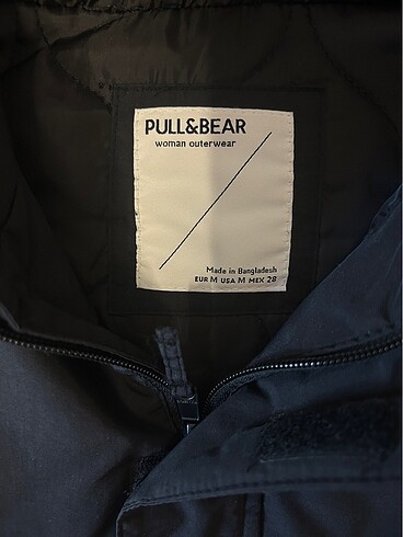 m Beden siyah Renk Pull&bear kangru mont