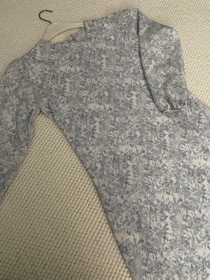 Uzun Kollu Gri özel dikim Bohem Uzun Elbise M beden boy 120 - Görsel 3