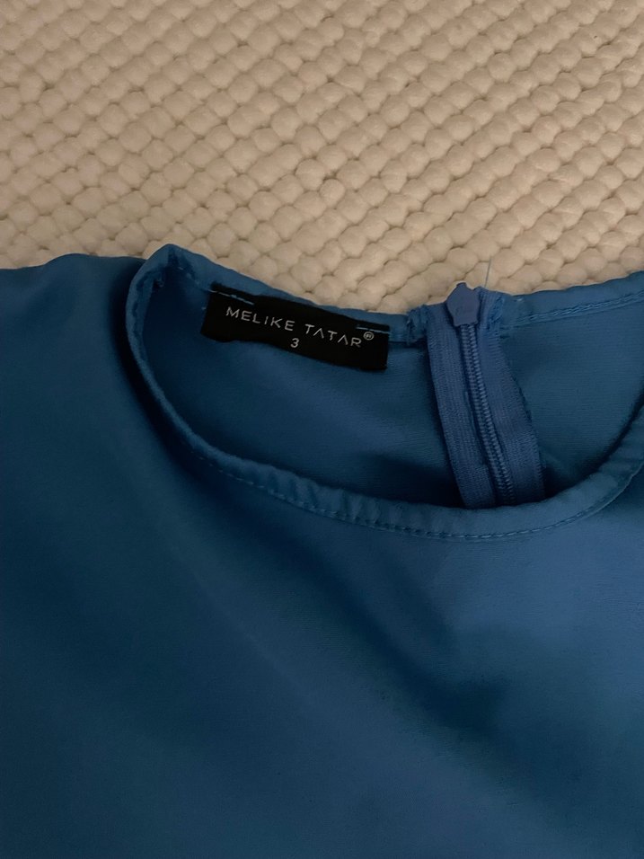 Lacivert cepli pantolon tunik Takımı 3 beden ipek kumaş - Görsel 4