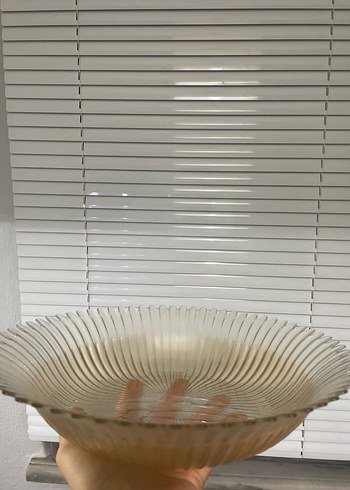 Bej Renkli Düz Desensiz Meyve Salata Tabagi - Görsel 3