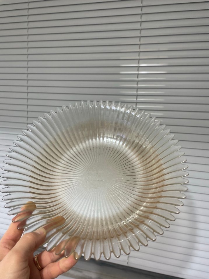 Bej Renkli Düz Desensiz Meyve Salata Tabagi - Görsel 2