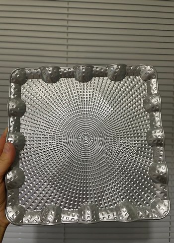 Gri Kare Desenli kahve sunum tepsisi altı adet - Görsel 2