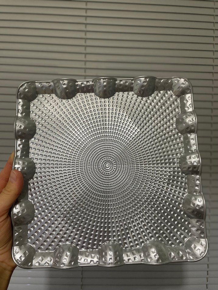 Gri Kare Desenli kahve sunum tepsisi altı adet - Görsel 2