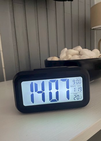 Siyah Dijital Masa Saati - Görsel 2